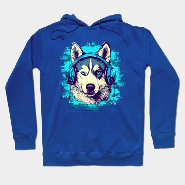 Husky DJ: Spinning Pawsome Beats Hoodie by Cute Dogs AI